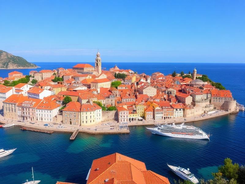 Historic Dubrovnik seen during a South Dalmatia yacht charter