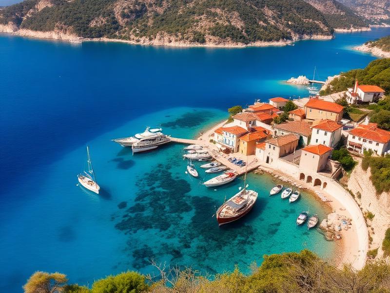 Vis town and harbour in Croatia